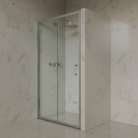   Welland SD-100 elhúzható zuhanyajtó - 100 cm - króm profil