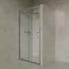 Welland SD-100 elhúzható zuhanyajtó - 100 cm - króm profil