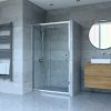 Welland SD-110 elhúzható zuhanyajtó - 110 cm - króm profil