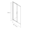 Welland SD-110 elhúzható zuhanyajtó - 110 cm - króm profil