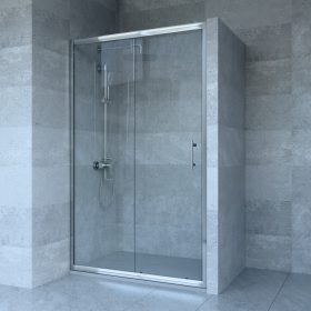   Welland SD-115 elhúzható zuhanyajtó - 115 cm - króm profil