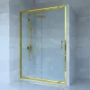 Welland SD-130 elhúzható zuhanyajtó - 130 cm - arany profil