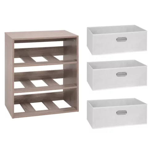 Intenso 3 fiókos komód - 50 cm - sonoma tölgy / fehér