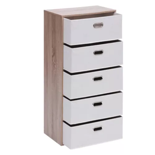 Intenso 3 fiókos komód - 50 cm - sonoma tölgy / fehér