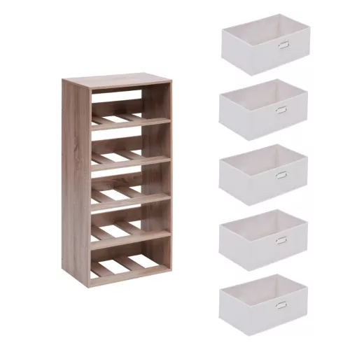 Intenso 3 fiókos komód - 50 cm - sonoma tölgy / fehér
