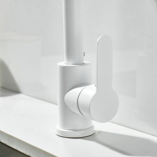 Gránit mosogató - Nero Solarys + magasított csaptelep (fehér)