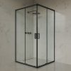 Welland SQ-100100 zuhanykabin elhúzható ajtóval - 100 x 100 cm - fekete profil