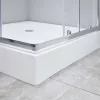 Welland SQ-8080 zuhanykabin elhúzható ajtóval - 80 x 80 cm - króm profil / dekorbetét