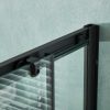 Welland SQ-8080 zuhanykabin elhúzható ajtóval - 80 x 80 cm - fekete profil / átlátszó + tejüveg