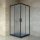 Welland SQ-9090 zuhanykabin elhúzható ajtóval - 90 x 90 cm - fekete profil / tejüveg