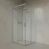 Welland SQ-9090 zuhanykabin elhúzható ajtóval - 90 x 90 cm - matt króm profil