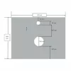 Welland Neolith fürdőszobabútor munkalap - kvarc kompizit - 60 x 45.5 cm