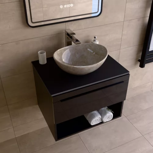 Welland Neolith fürdőszobabútor munkalap - kvarc kompizit - 60 x 45.5 cm