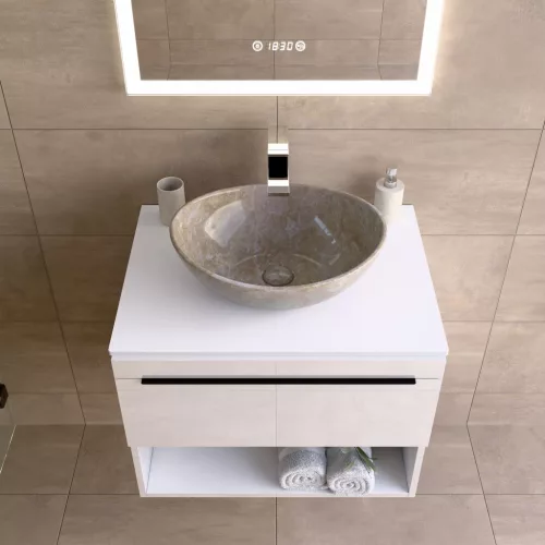 Welland Neolith fürdőszobabútor munkalap - kvarc kompizit - 60 x 45.5 cm