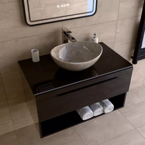 Welland Neolith fürdőszobabútor munkalap - kvarc kompizit - 80 x 45.5 cm
