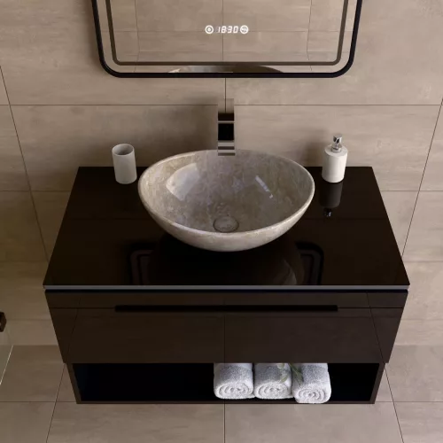 Welland Neolith fürdőszobabútor munkalap - kvarc kompizit - 80 x 45.5 cm