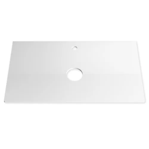 Welland Neolith fürdőszobabútor munkalap - kvarc kompizit - 80 x 45.5 cm (magasfényű fehér)