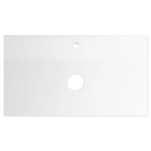 Welland Neolith fürdőszobabútor munkalap - kvarc kompizit - 80 x 45.5 cm (magasfényű fehér)