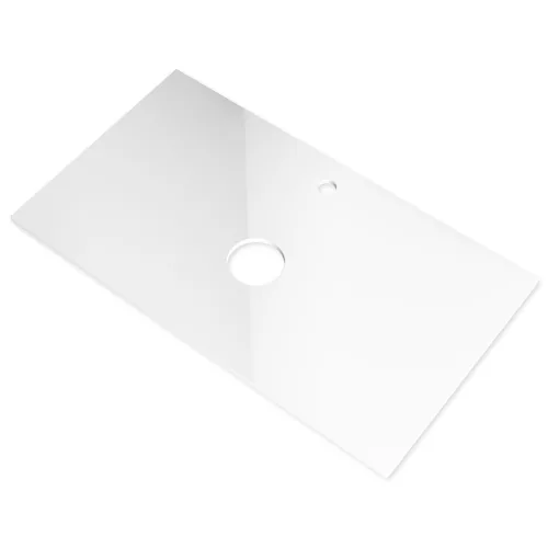 Welland Neolith fürdőszobabútor munkalap - kvarc kompizit - 80 x 45.5 cm (magasfényű fehér)
