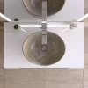 Welland Neolith fürdőszobabútor munkalap - kvarc kompizit - 80 x 45.5 cm (magasfényű fehér)