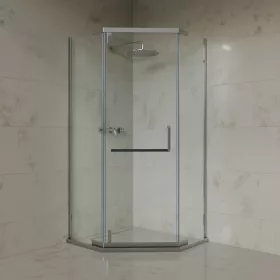 Welland SQ-9090 zuhanykabin elhúzható ajtóval - 90 x 90 cm - króm profil