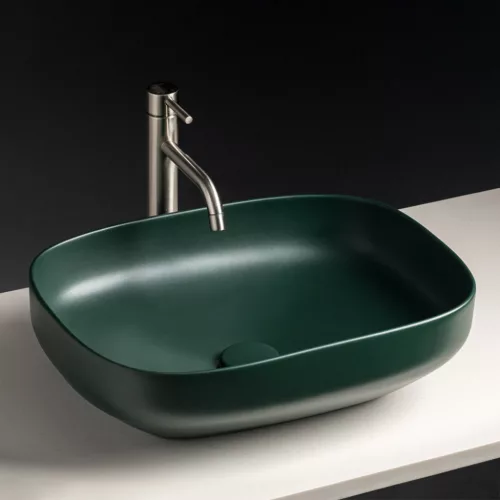 Welland T38-B pultra építhető mosdókagyló - 50 x 38 cm (zöld)