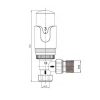 Termosztatikus radiátor sarokszelep készlet - 1/2" - fekete (TRCD10A-B)