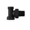 Termosztatikus radiátor sarokszelep készlet - 1/2" - fekete (TRCD10A-B)