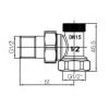 Termosztatikus radiátor sarokszelep készlet - 1/2" - fekete (TRCD10A-B)