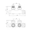 Radiátor sarokszelep - 1/2"