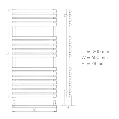 Design radiátor - 110 x 50 cm