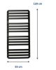 Weberg VENUS Design Törölközőszárítós Radiátor 120x55 cm (Fekete)