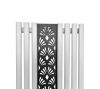 Design radiátor 150 cm-.es magasság, fehér szín fekete díszbetét
