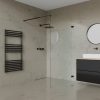 Welland WIA-110 walk-in zuhanyfal - fekete profil - 110 cm