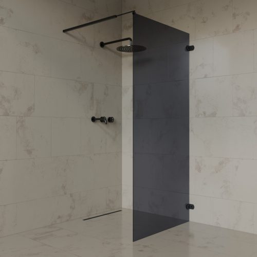Welland walk-in zuhanyfal - fekete profil - 90 cm