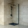Welland WIC-70 walk-in zuhanyfal - fekete profil - 70 cm
