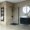 Welland WIC-70 walk-in zuhanyfal - fekete profil - 70 cm