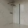 Welland WIC-80 walk-in zuhanyfal - fekete profil - 80 cm