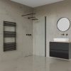 Welland WIC-80 walk-in zuhanyfal - fekete profil - 80 cm
