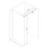 Welland WIC-80 walk-in zuhanyfal - fekete profil - 80 cm