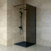 Welland WIC-80 walk-in zuhanyfal - fekete profil - 80 cm