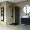 Welland WIC-80 walk-in zuhanyfal - fekete profil - 80 cm