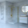 Welland WIC-80 walk-in zuhanyfal - arany profil - 80 cm