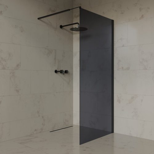 Welland walk-in zuhanyfal - fekete profil - 90 cm