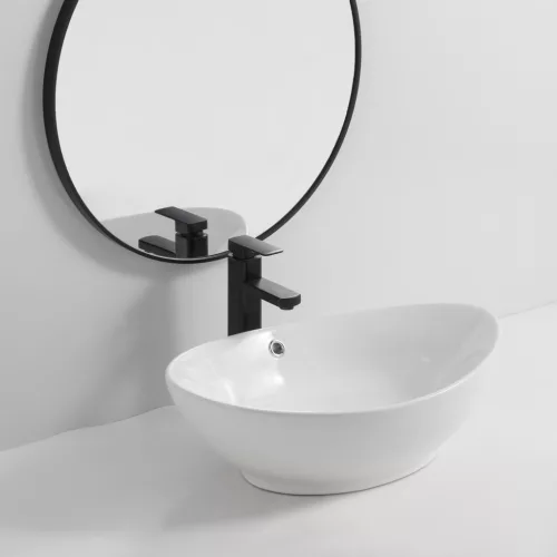 Welland pultra építhető kerámia mosdó