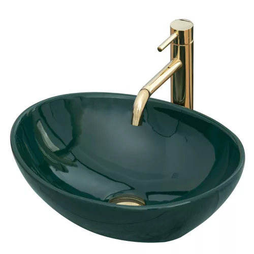 Welland pultra építhető kerámia mosdó - zöld