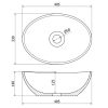 Welland Y9020A-P449 pultra építhető mosdókagyló - 40 x 33 cm (márvány)