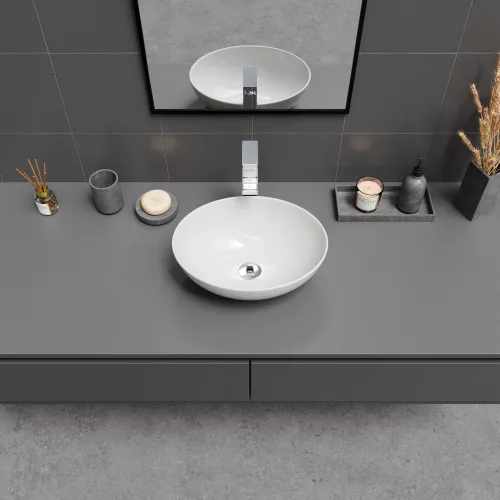 Welland pultra építhető kerámia mosdó