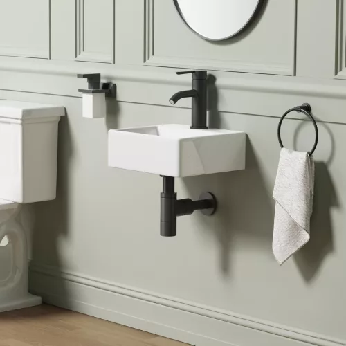 Welland Y9135 falra / pultra szerelhető mosdókagyló - 34 x 30 cm