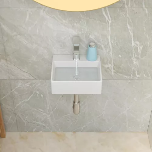 Welland Y9135 falra / pultra szerelhető mosdókagyló - 34 x 30 cm